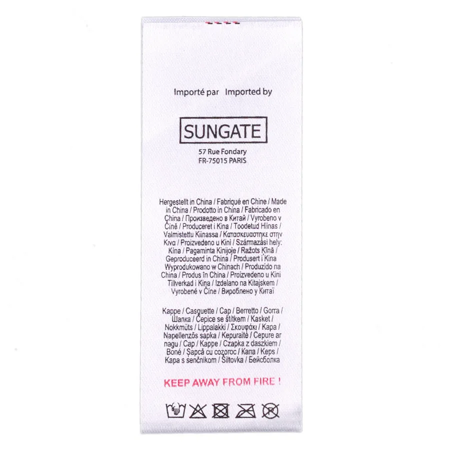 Printed Care Labels 14