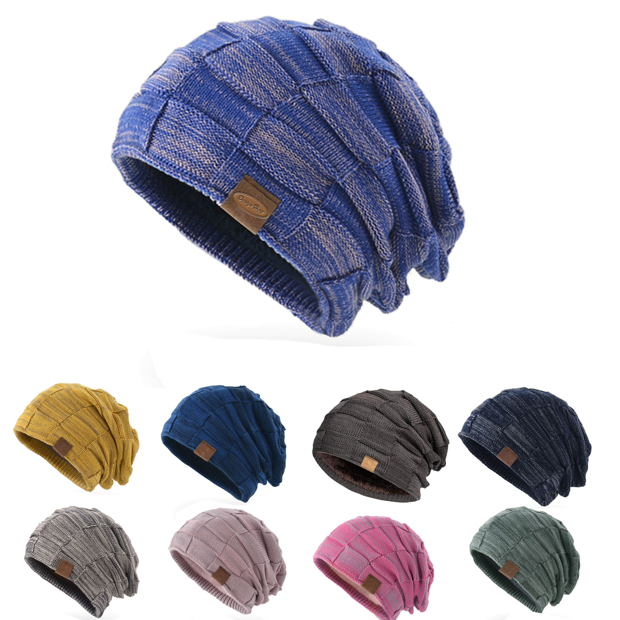 Thick Knit Winter Beanie for Men, Lined for Extra Warmth 3
