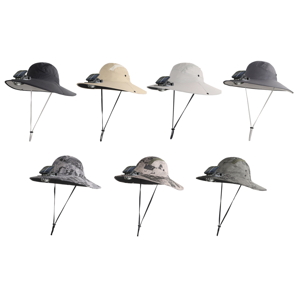 Solar Powered Cooling Boonie Hat with Fan and Wide Brim 2