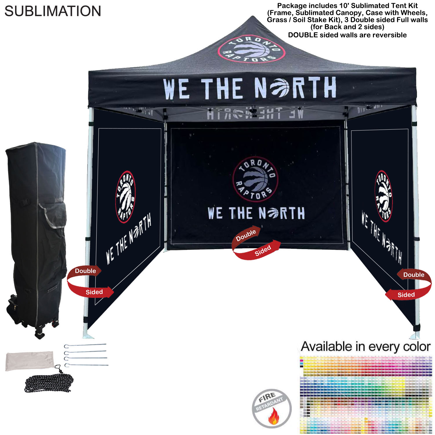24Hr Express Ship -Full Privacy Tent Package, 10'Tent kit, 3 DOUBLE side Full walls (back & 2 sides) 16