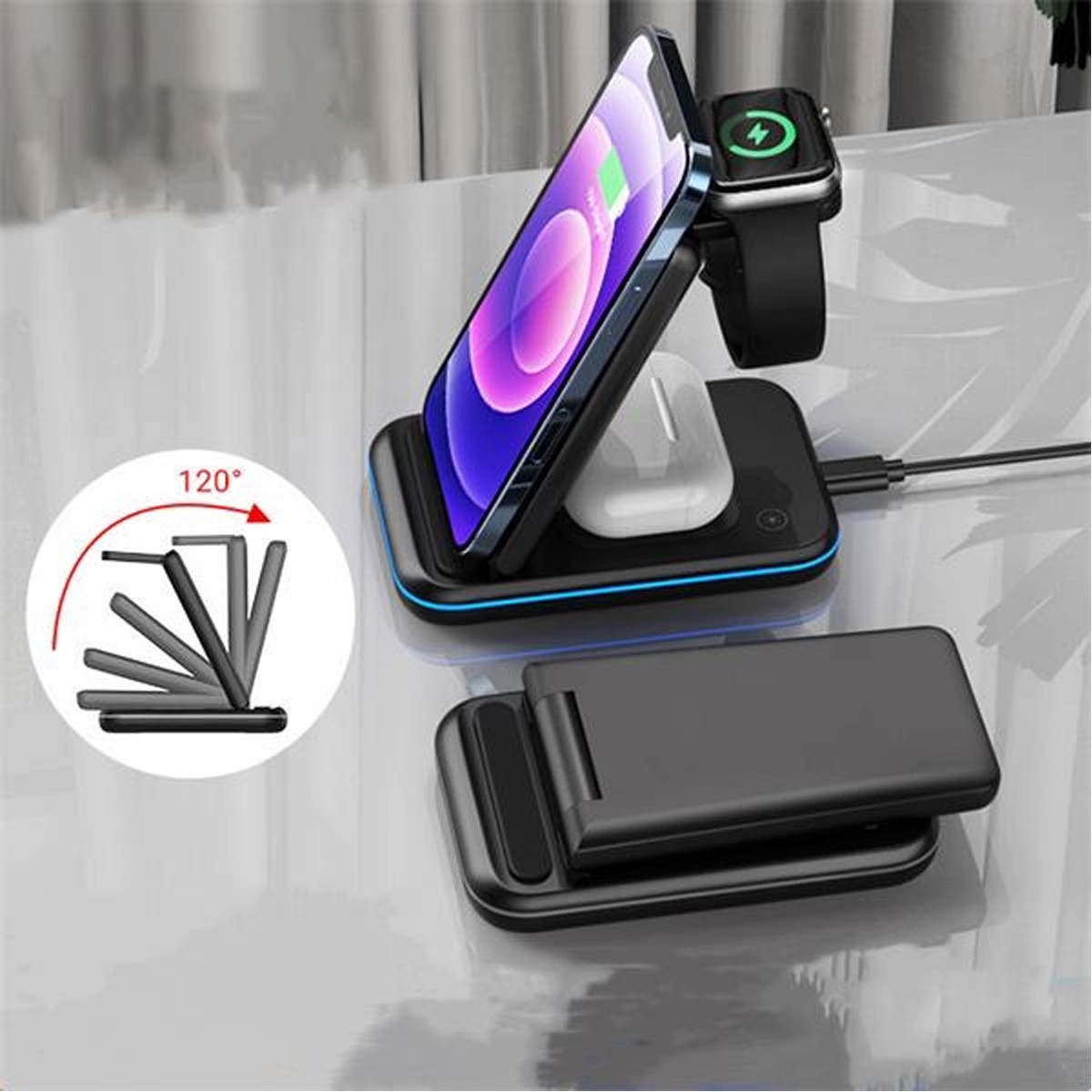 Folding 3-In-1 Wireless Charger 5