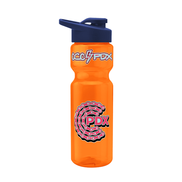 Blazer 28oz Transparent Bike Bottle w/Drink-thru Lid 2433
