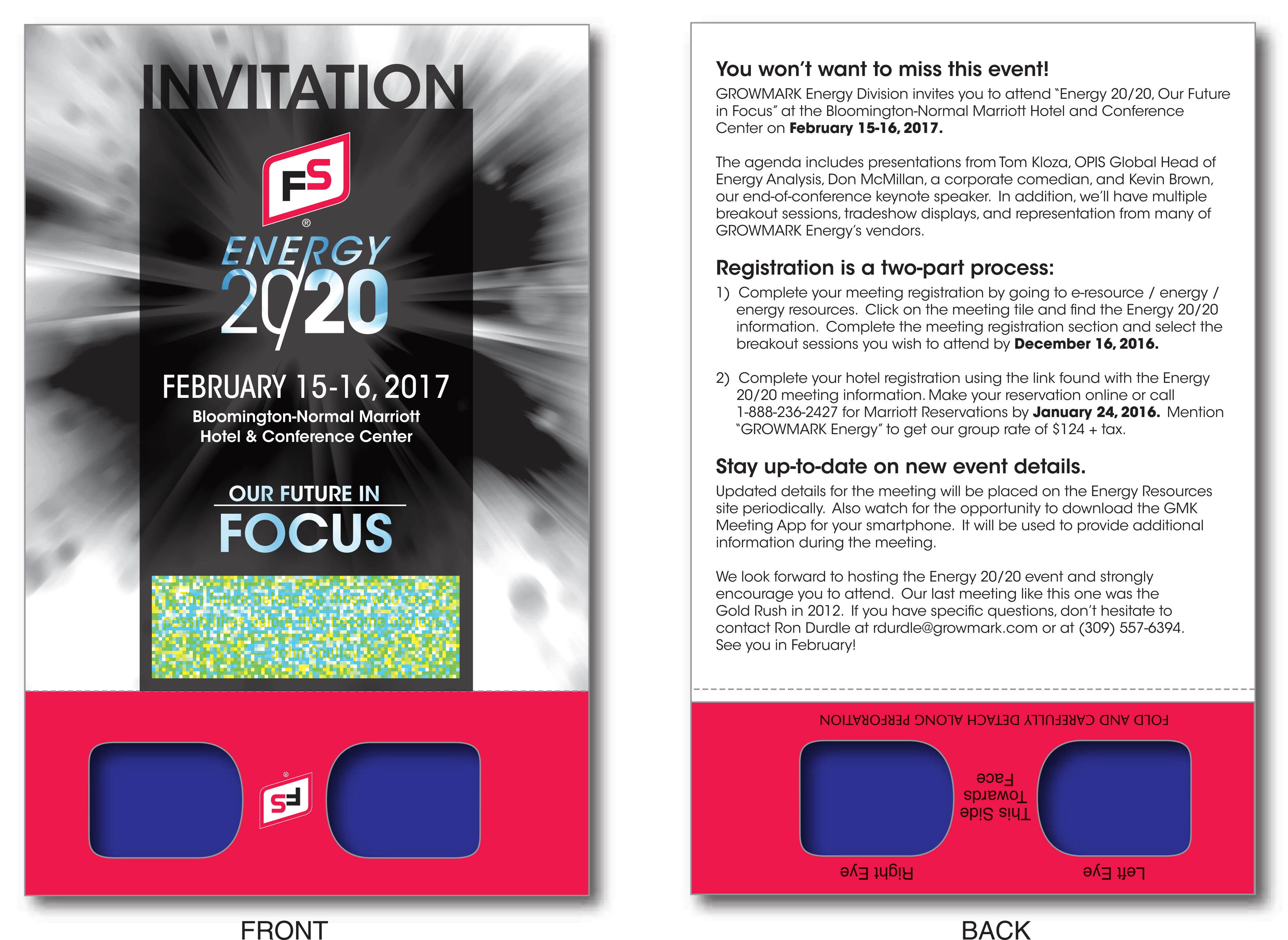 Decoder Greets Postcards - Blue Decoder Lens - Custom Imprint 1