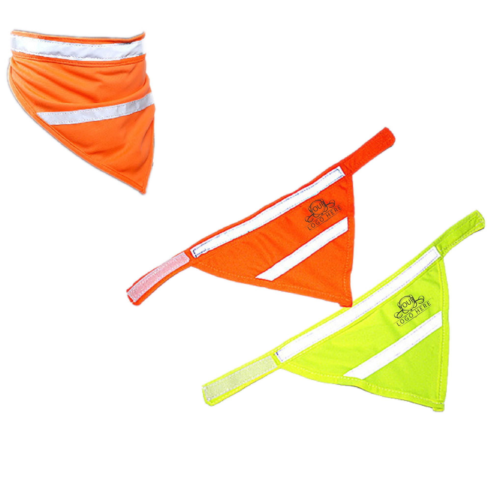Fluorescent Pet Triangle Bandana 1