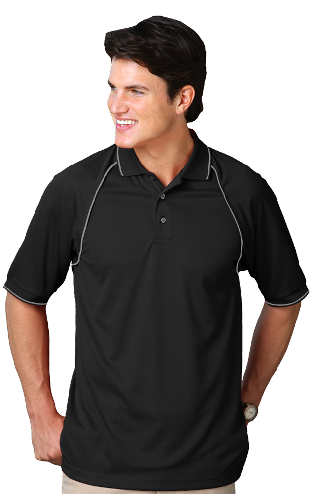 Men's Wicking Contrast Piping Polo 25