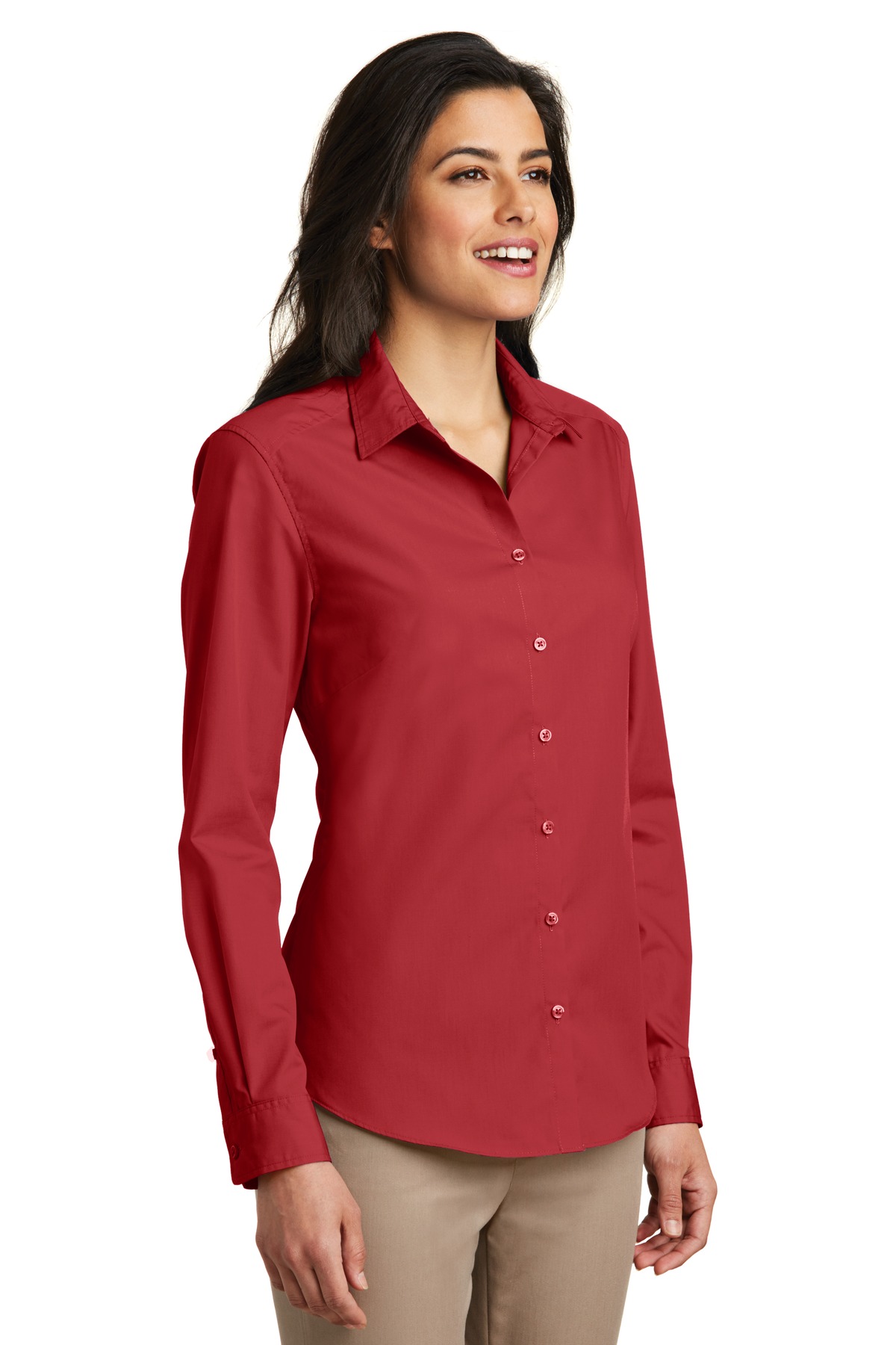 Port Authority Women's Long Sleeve Carefree Poplin Shirt. LW100 27