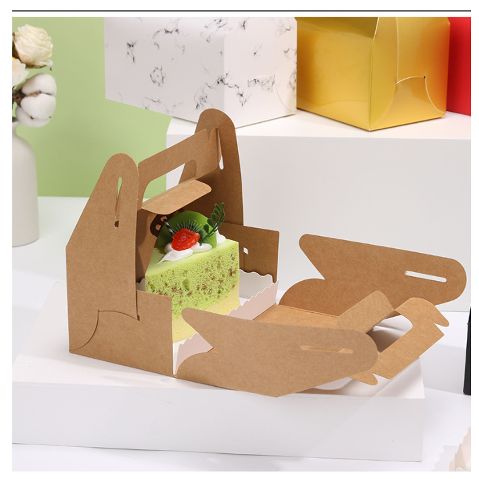 Premium Kraft Paper Cake Box for Bakery Packaging 6