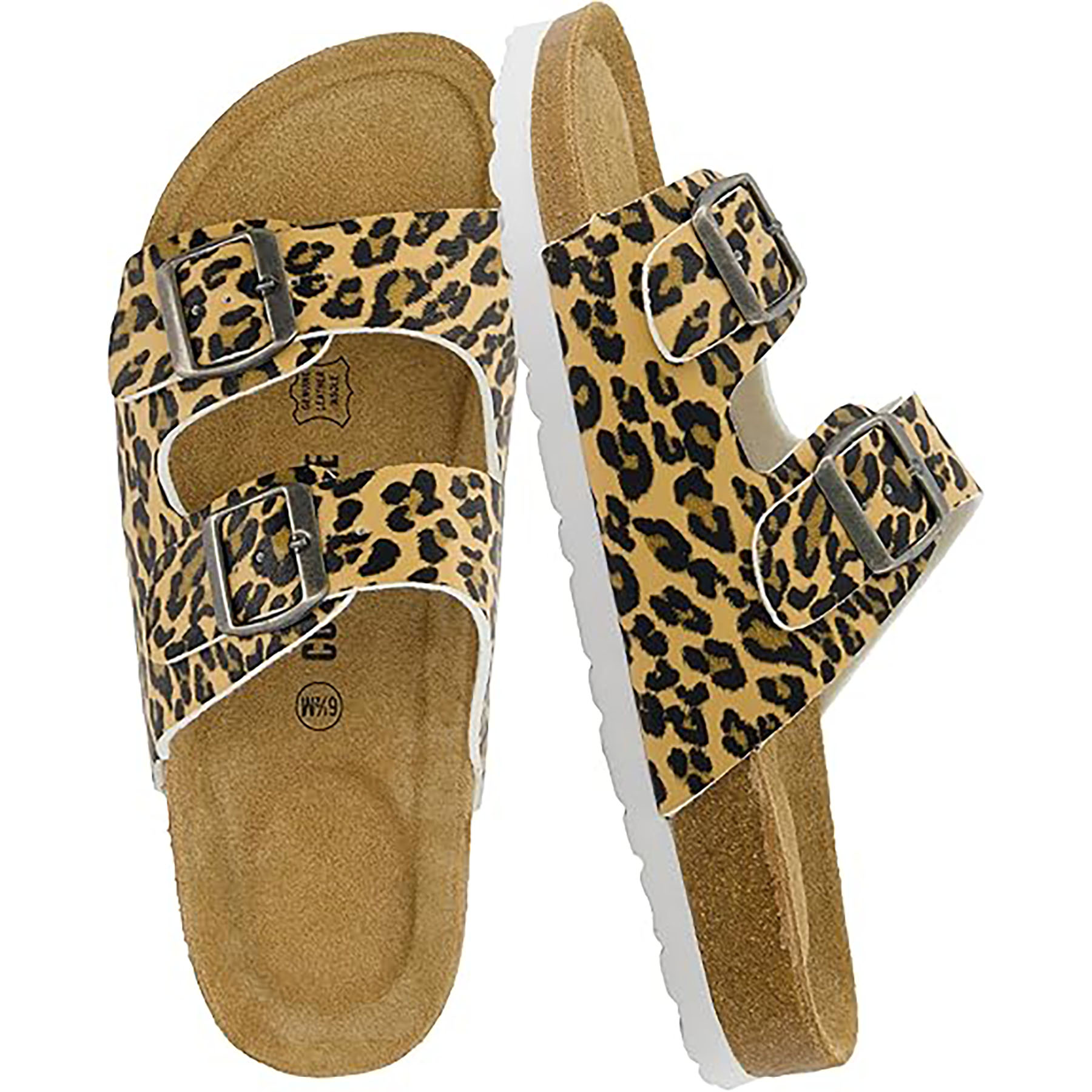 Button StyleSliding Design Soft Leather Shoe Bed Style Women Sandals 16