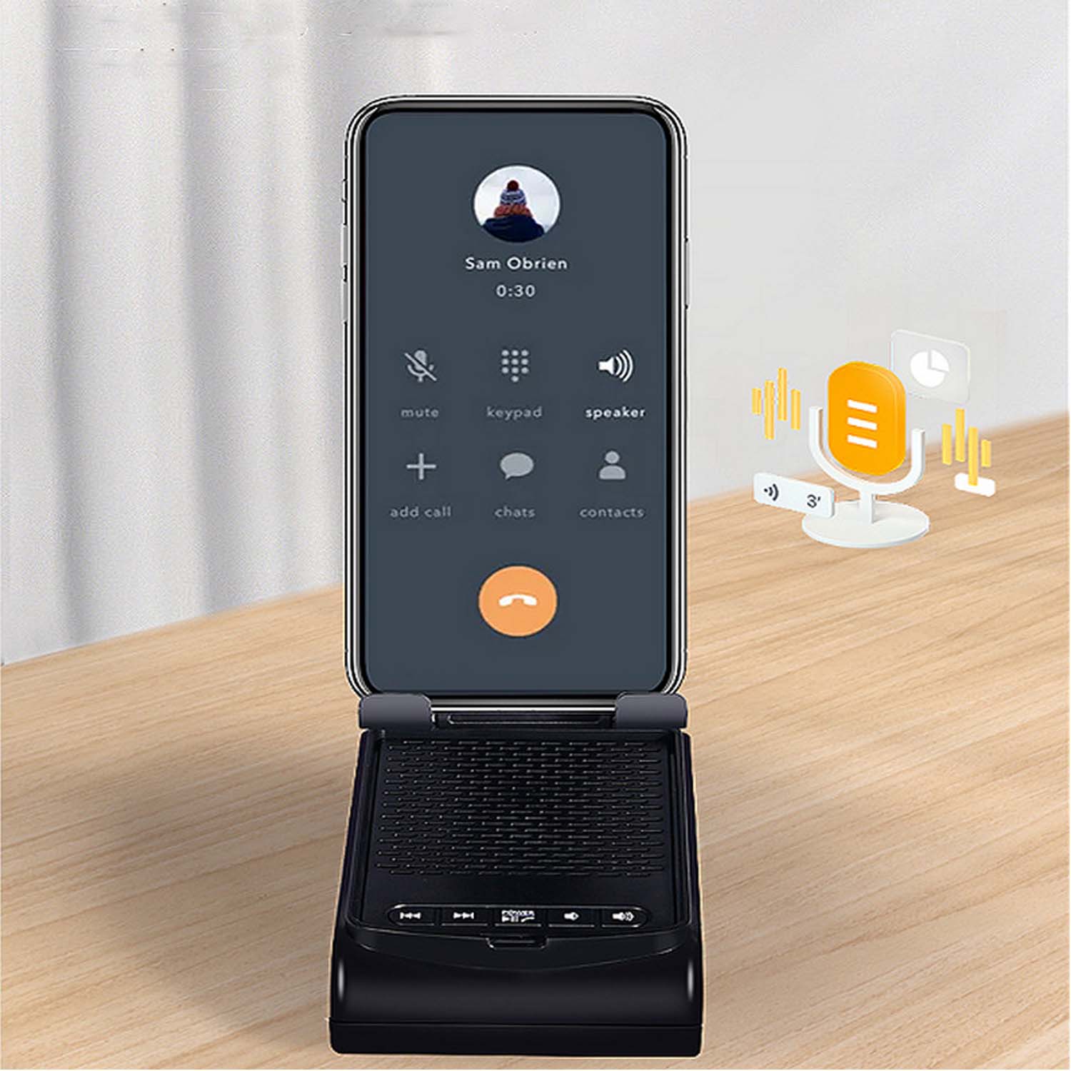 Multifunctional Cell Phone Stand W/ Wireless Speaker 6
