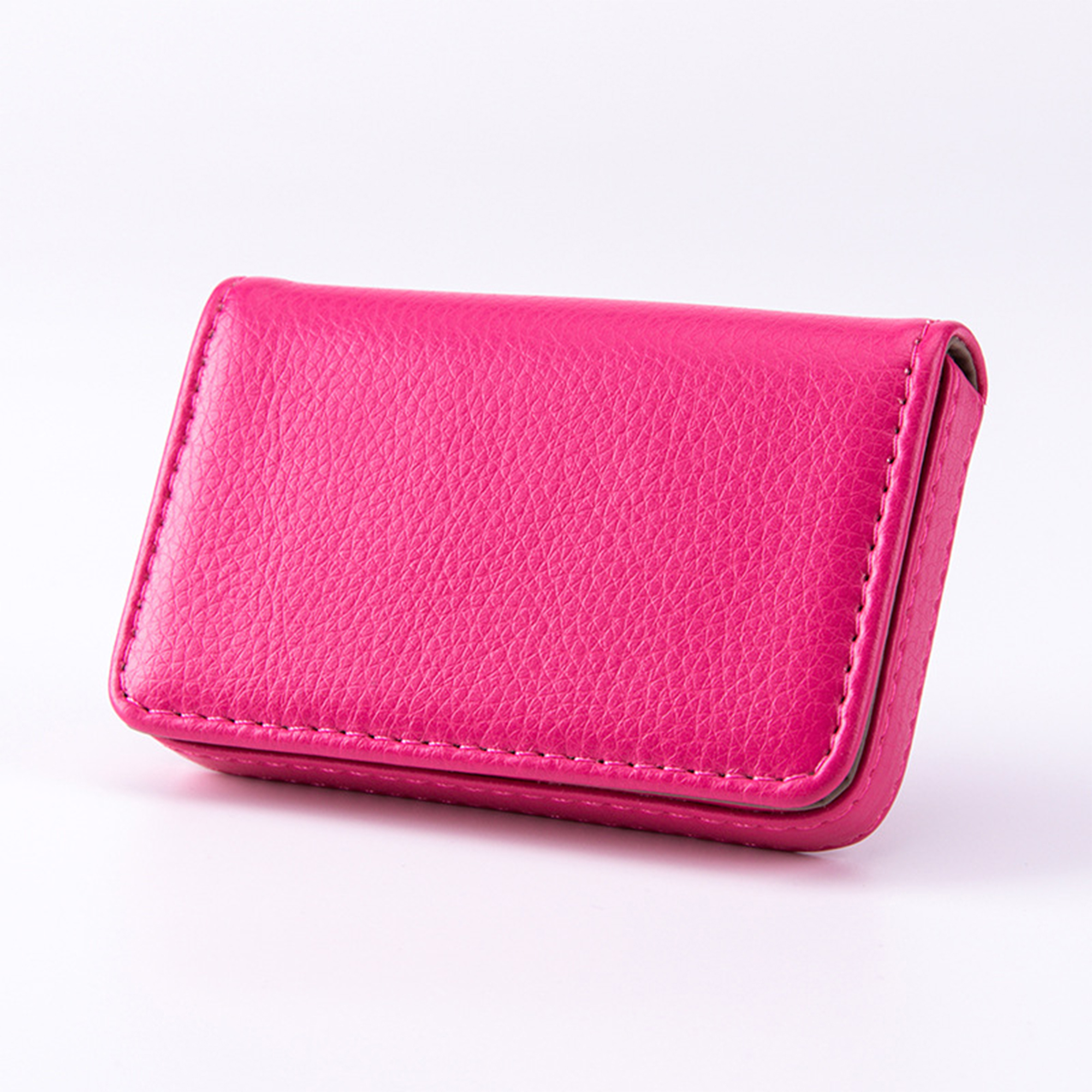 Polyurethane Business Card Wallet With Magnetic Closure 3.94" Length X 2.56" Width 12