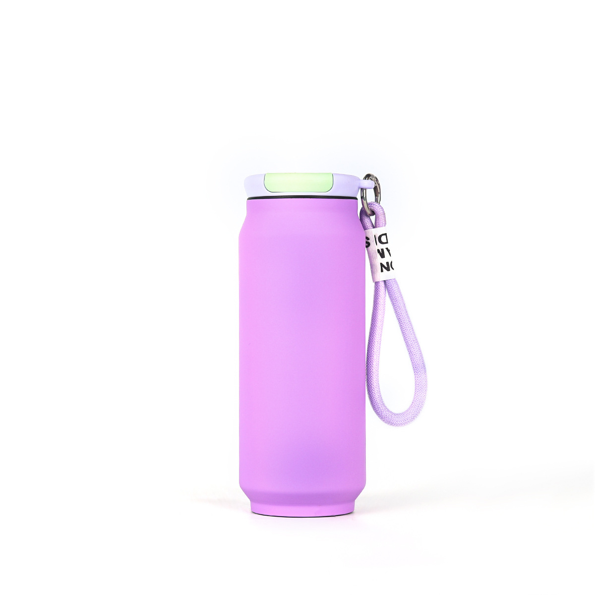 17 oz Rubberized Coated Can-Shaped Insulated Water Bottle W/ Handle Strap, custom water bottle with logo imprint 6
