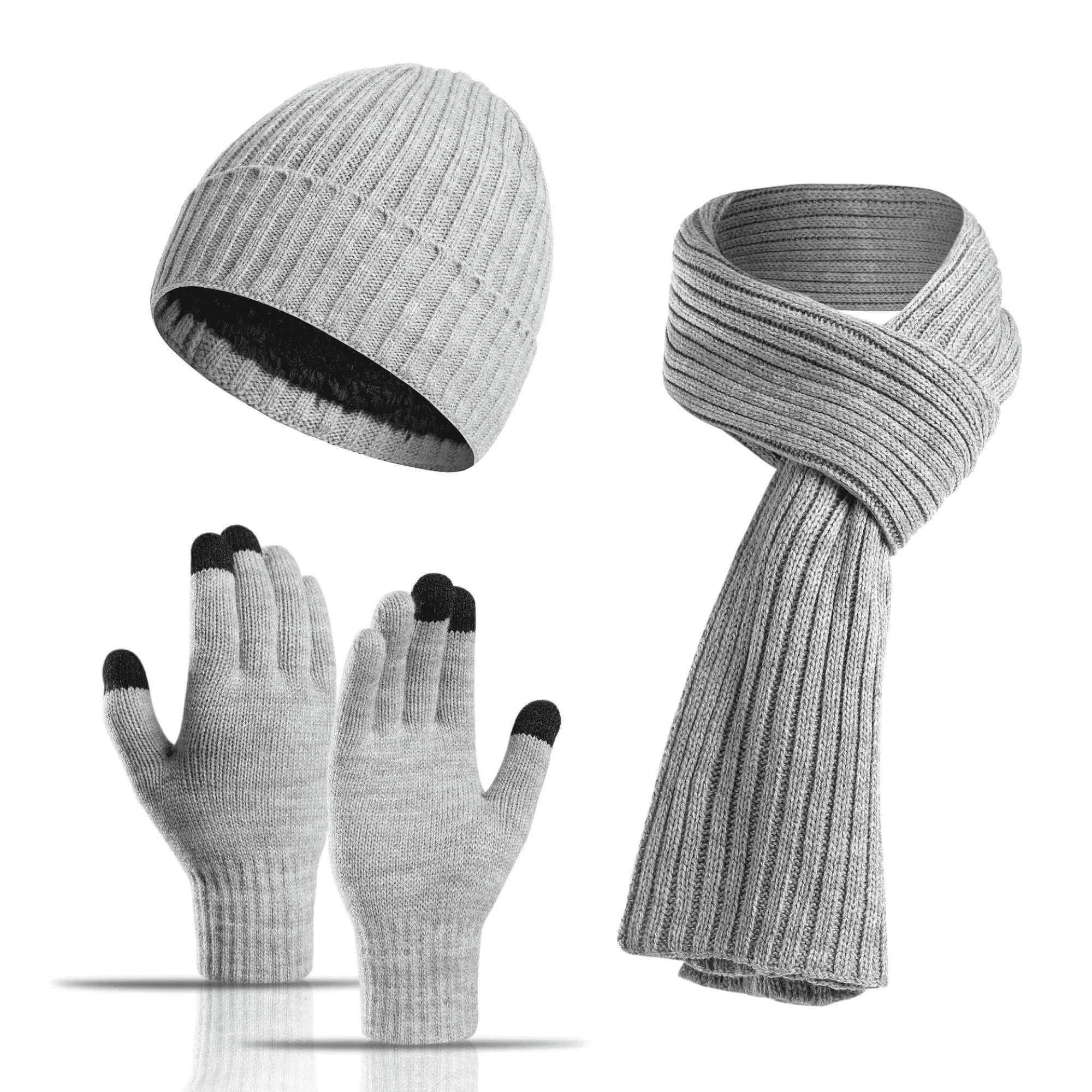 Cozy Beanie Scarf And Touchscreen Gloves Set 9