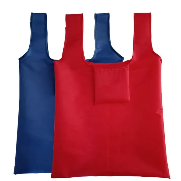 T-shirt Foldable RPET Shopping Bag with Pouch 2