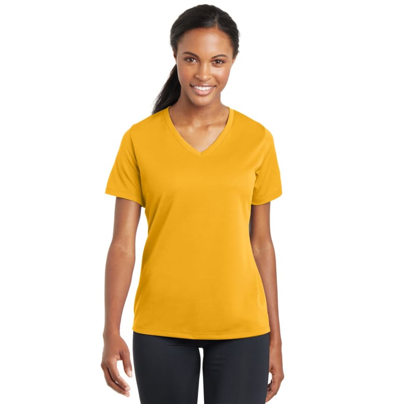 Sport-Tek Women's PosiCharge RacerMesh V-Neck Tee. 35