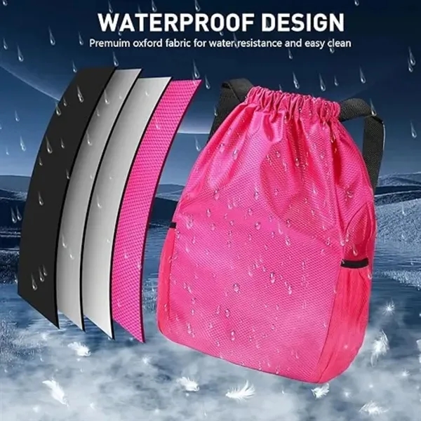 Waterproof Gym Drawstring Backpack 13