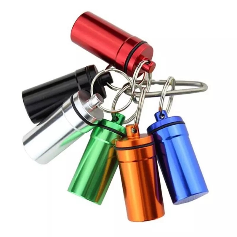 Aluminum Pill Box Key Ring 2
