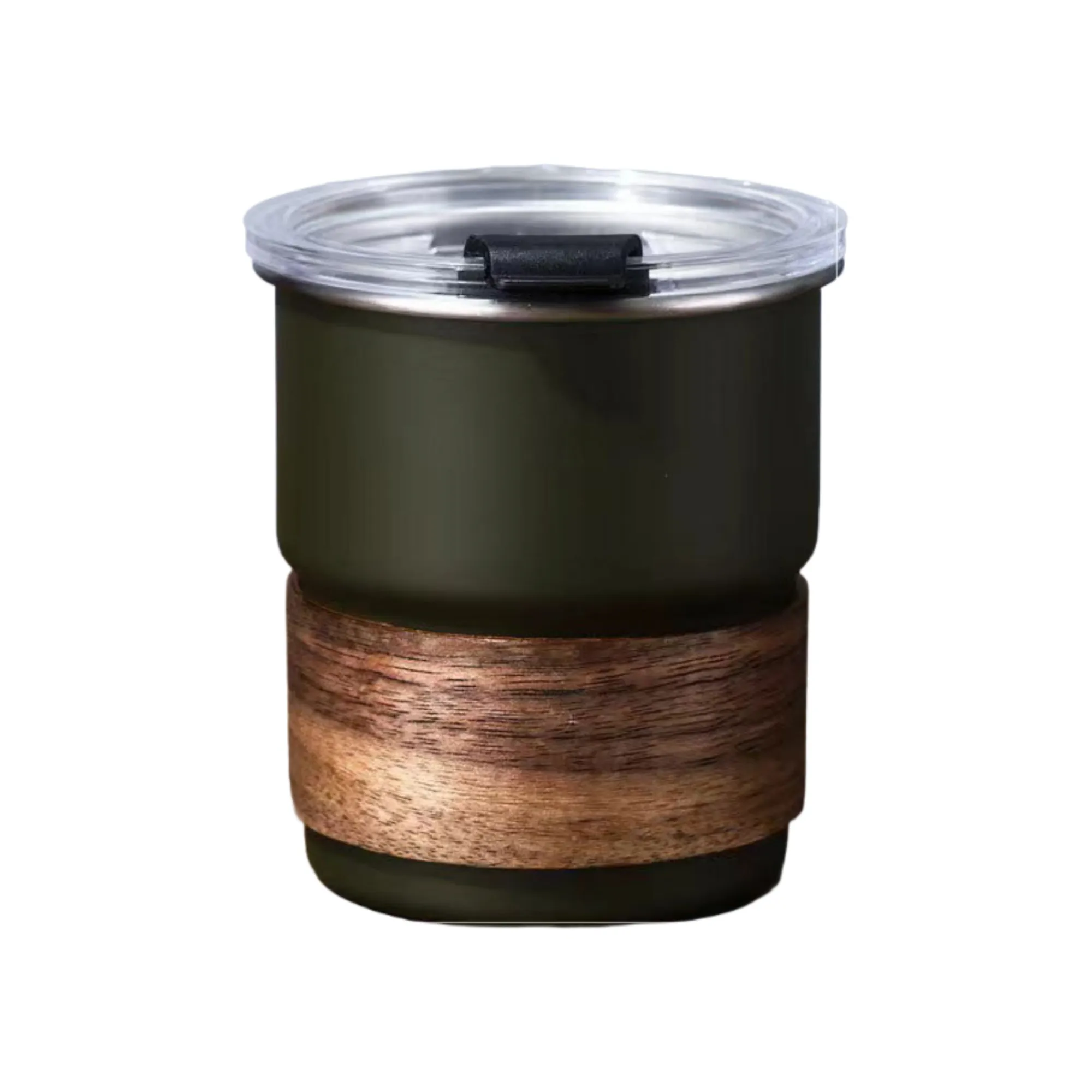 304 Stainless Steel Coffee Cup With Wooden Cup Sleeve 8