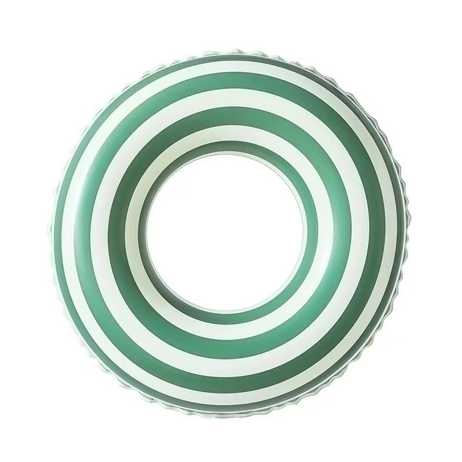 Summer Retro Striped Inflatable Swim Ring w/ Thickened PVC 4