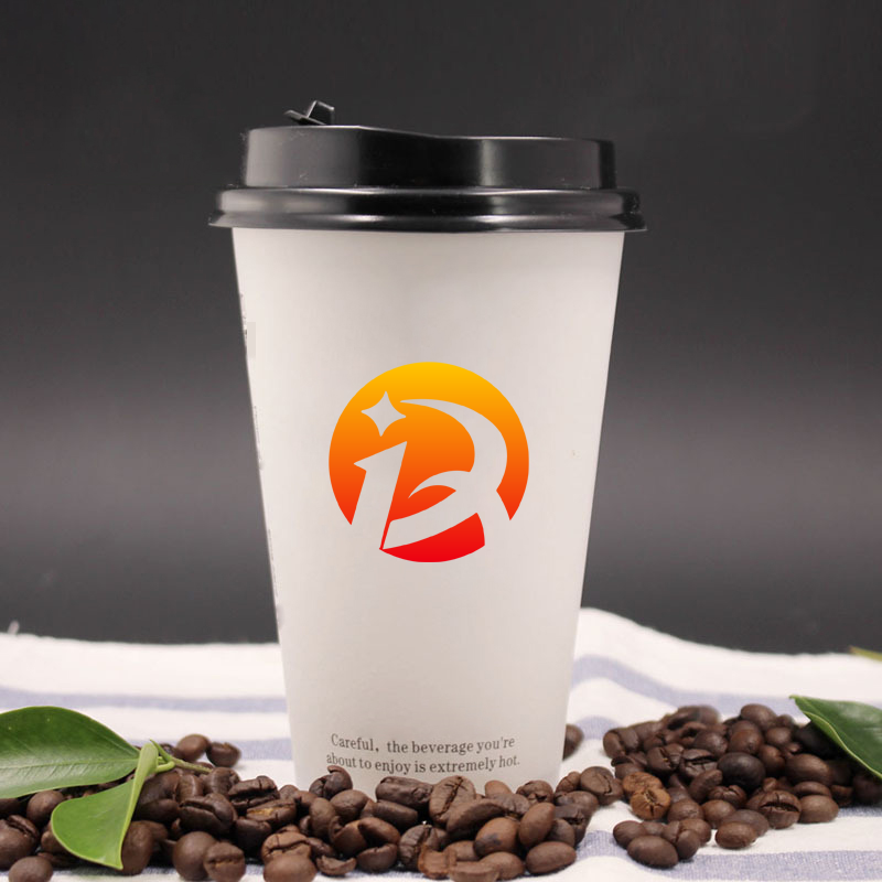 16 oz disposable coffee paper cup with lid 3