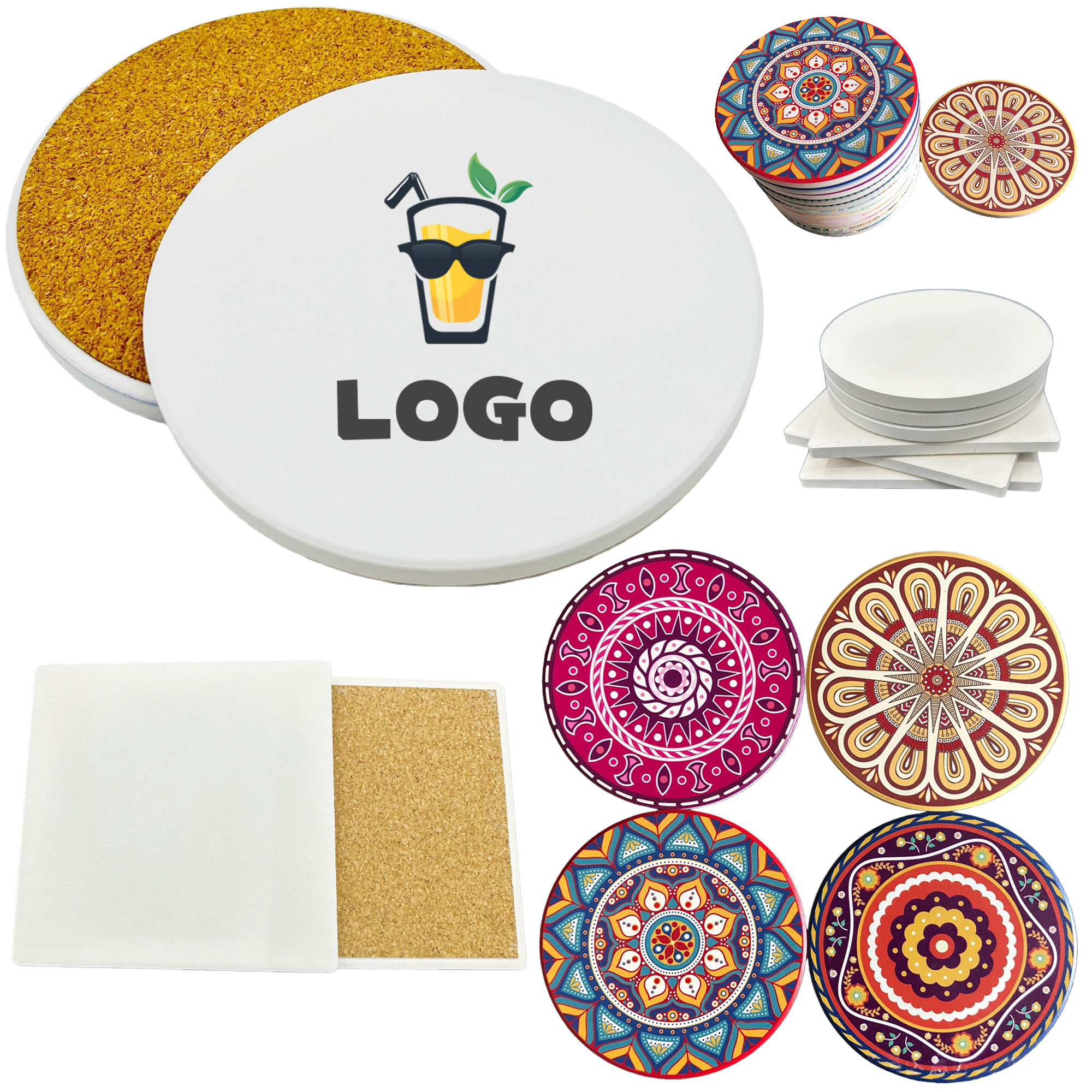 Drink Absorbent Ceramic Cup Coaster 3