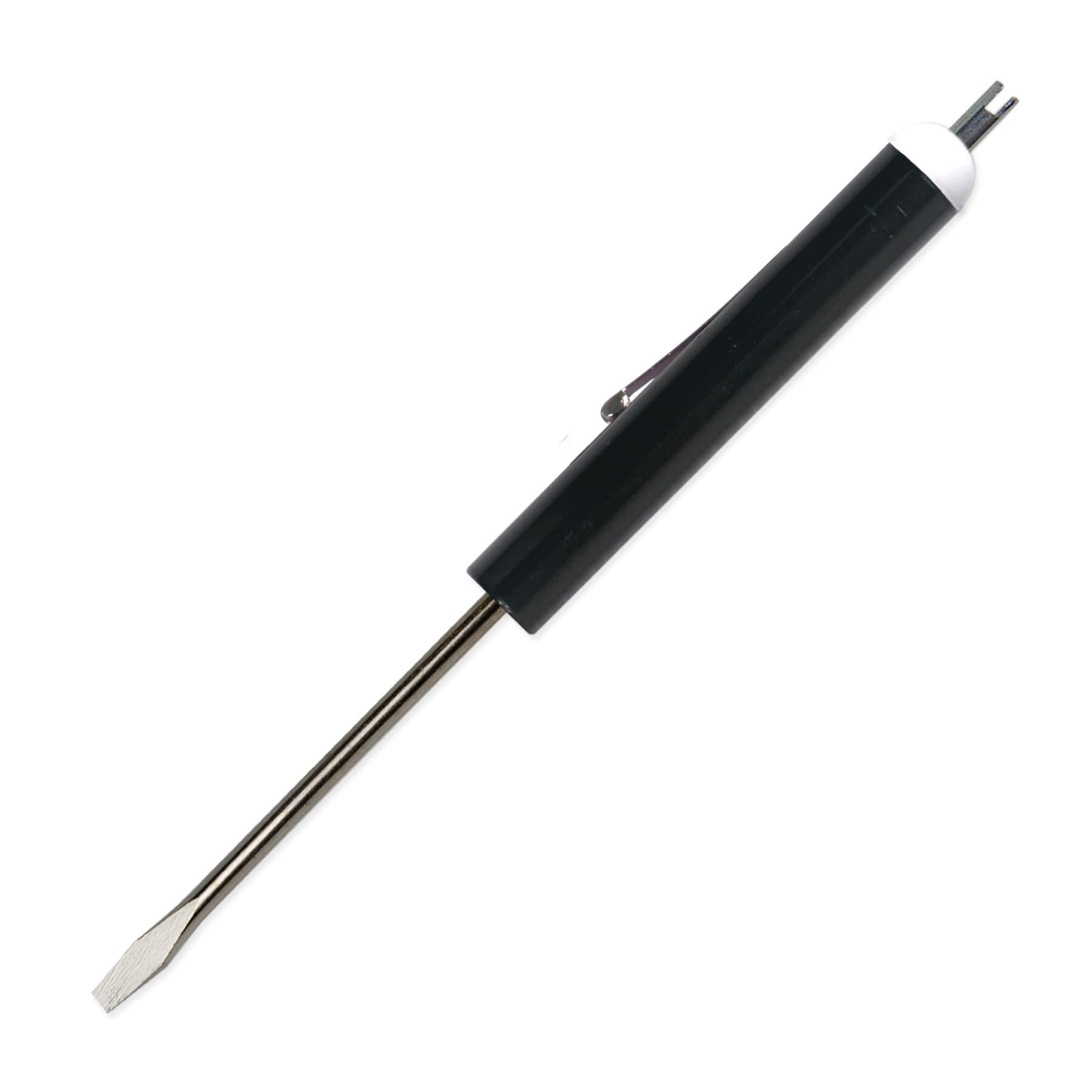 Pocket Screwdriver 1/8" Flat Blade + Valve Stem Top 17