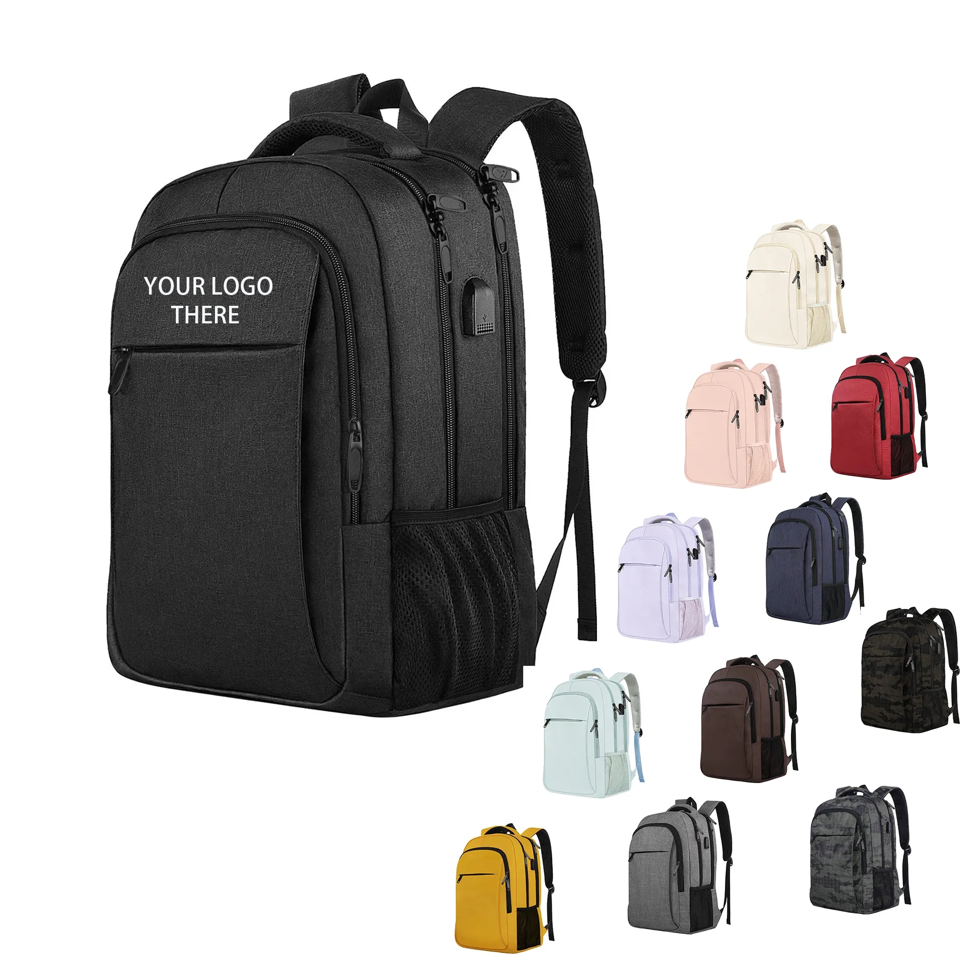Multifunctional Business Travel School Backpack Laptop Bag 4