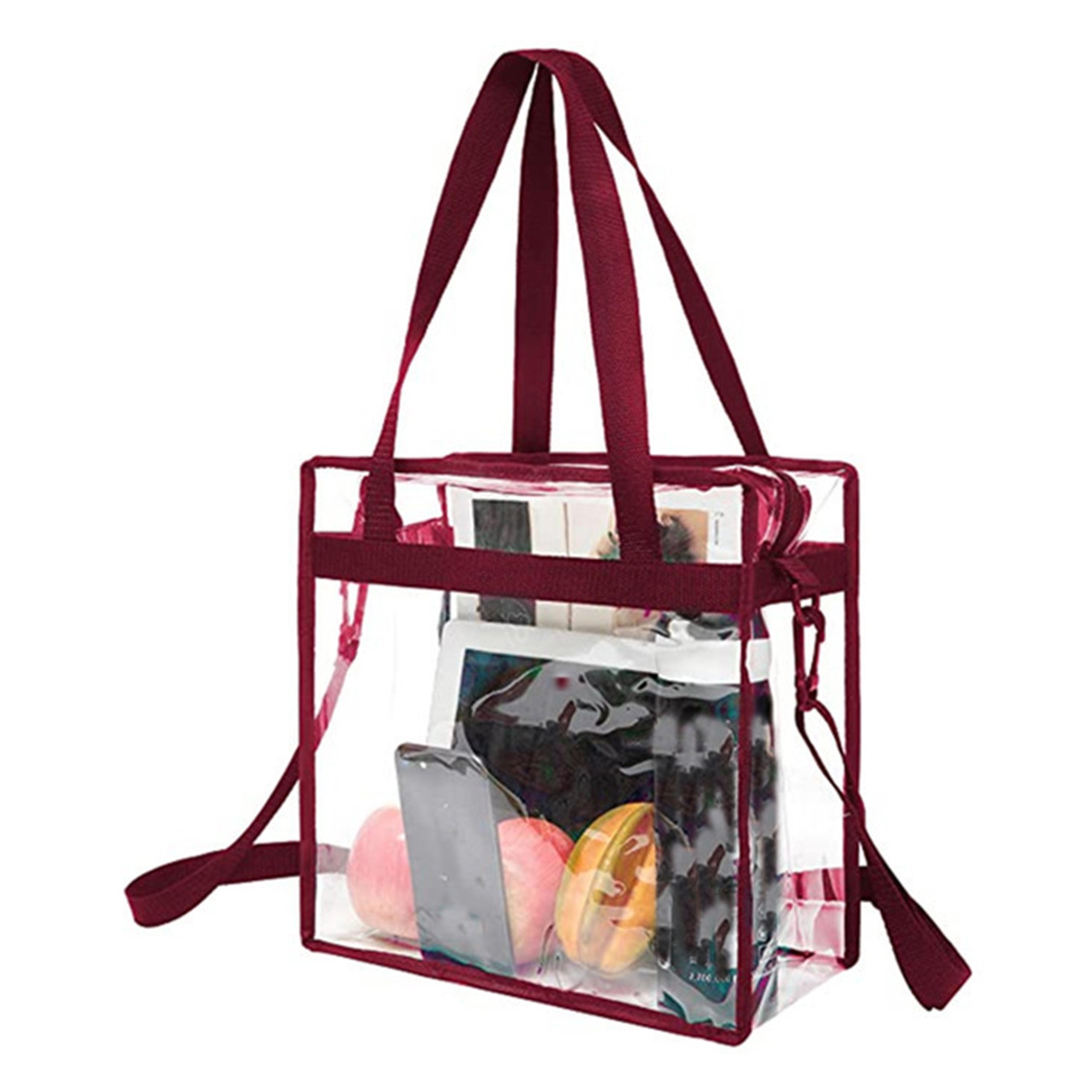 Clear Tote Bag w/Zipper Closure 4