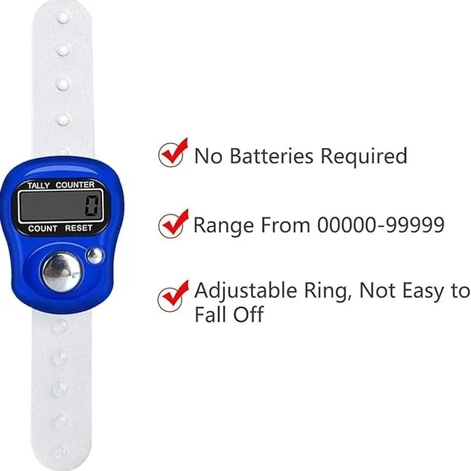 5 Digit Electronic Finger Counter with Adjustable Ring for Sports Inventory Prayer Counting 2
