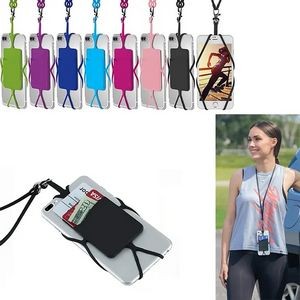 Silicone Phone Card Holder With Lanyard 10