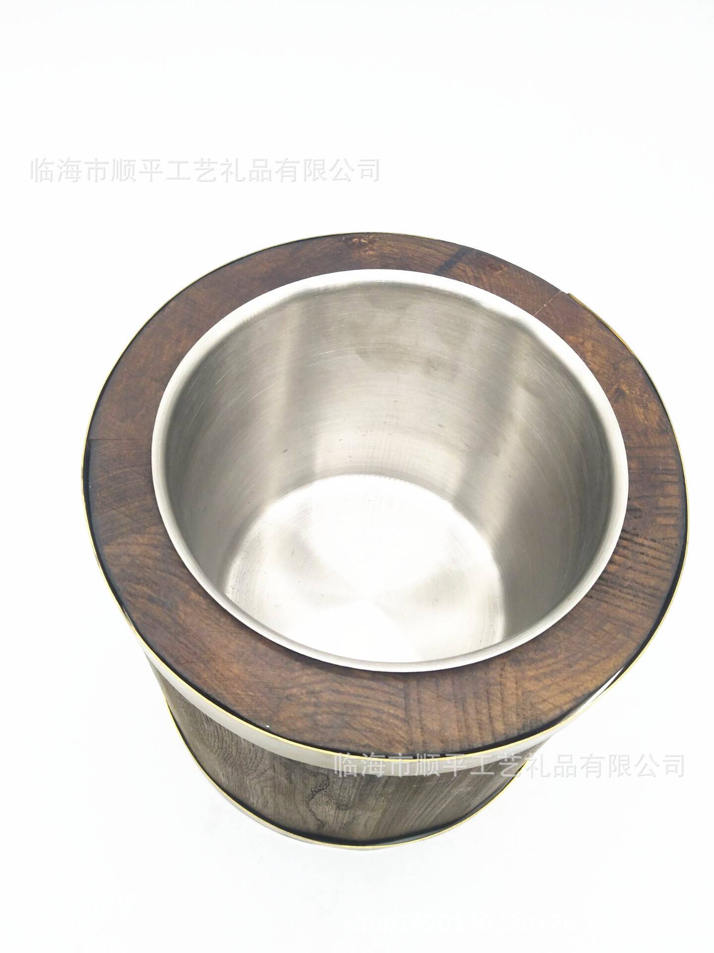 Multi-Style Vintage Oak Fresh-Keeping Ice Bucket 3