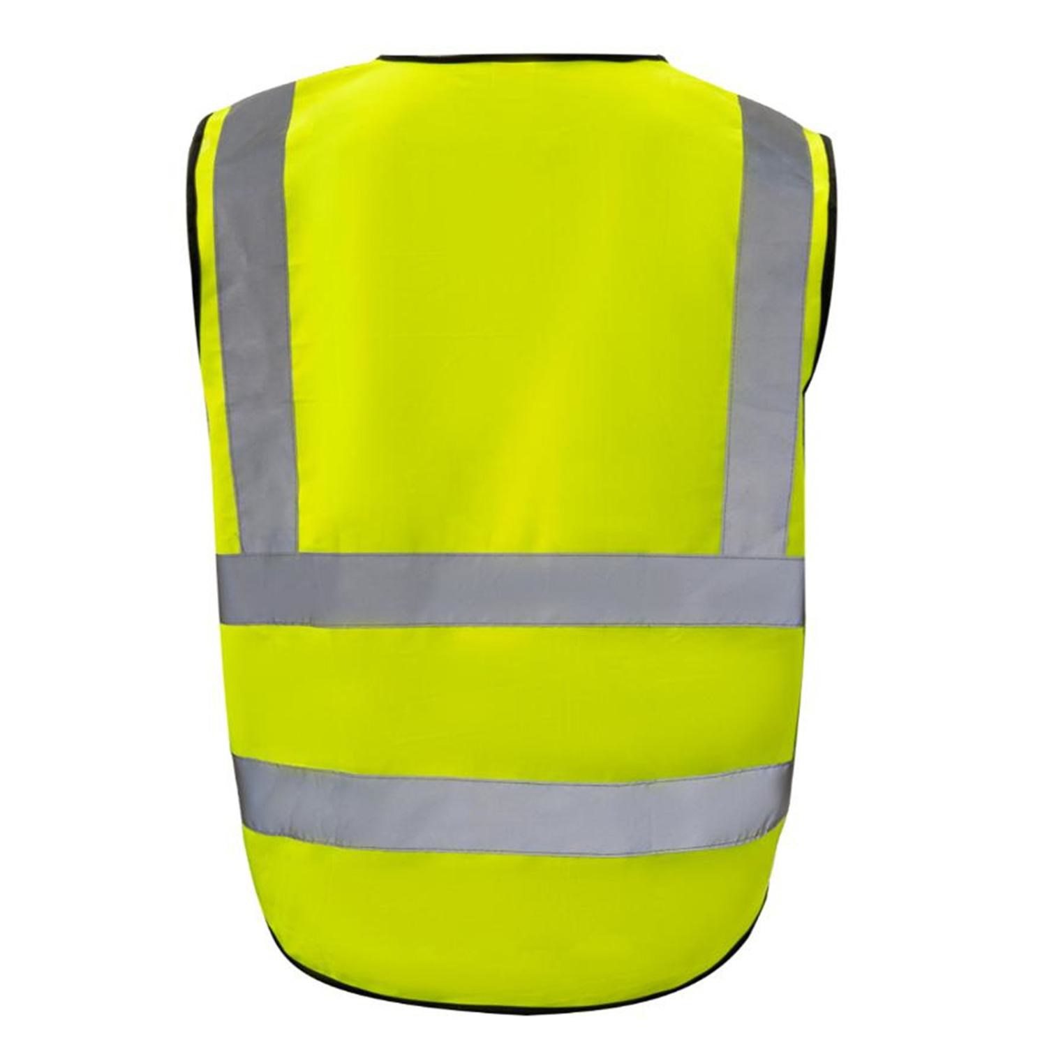 3.8oz. Knitted Class 2 Double Band Reflective Tape Safety Vest with 4 Pockets 8