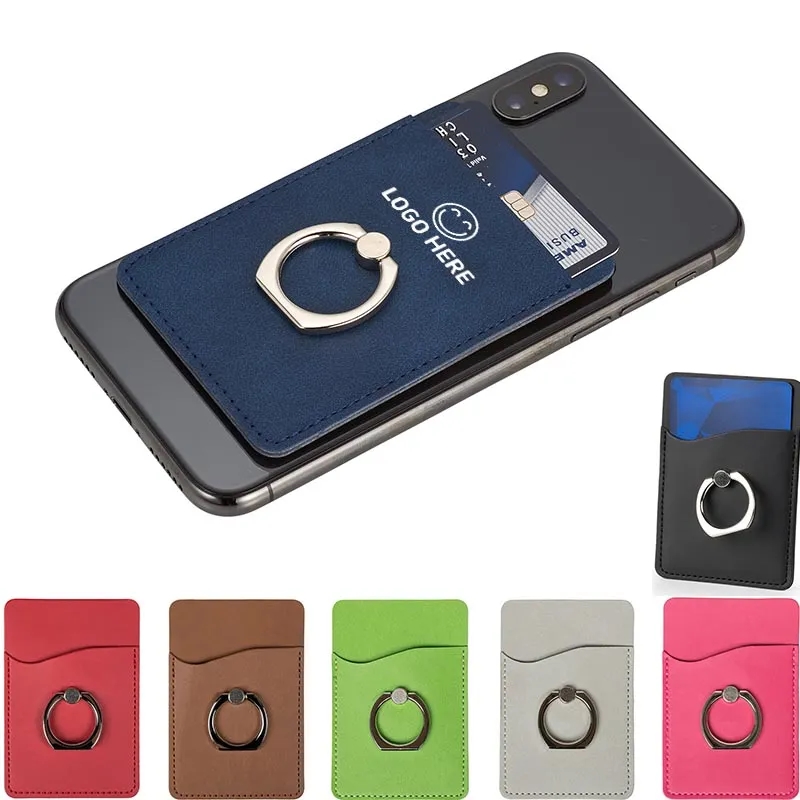 Card Holder With Metal Ring Phone Stand 2