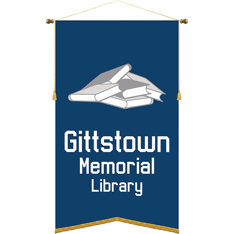 36" x 60" Podium Banner, Angle Cut with Fringe 2