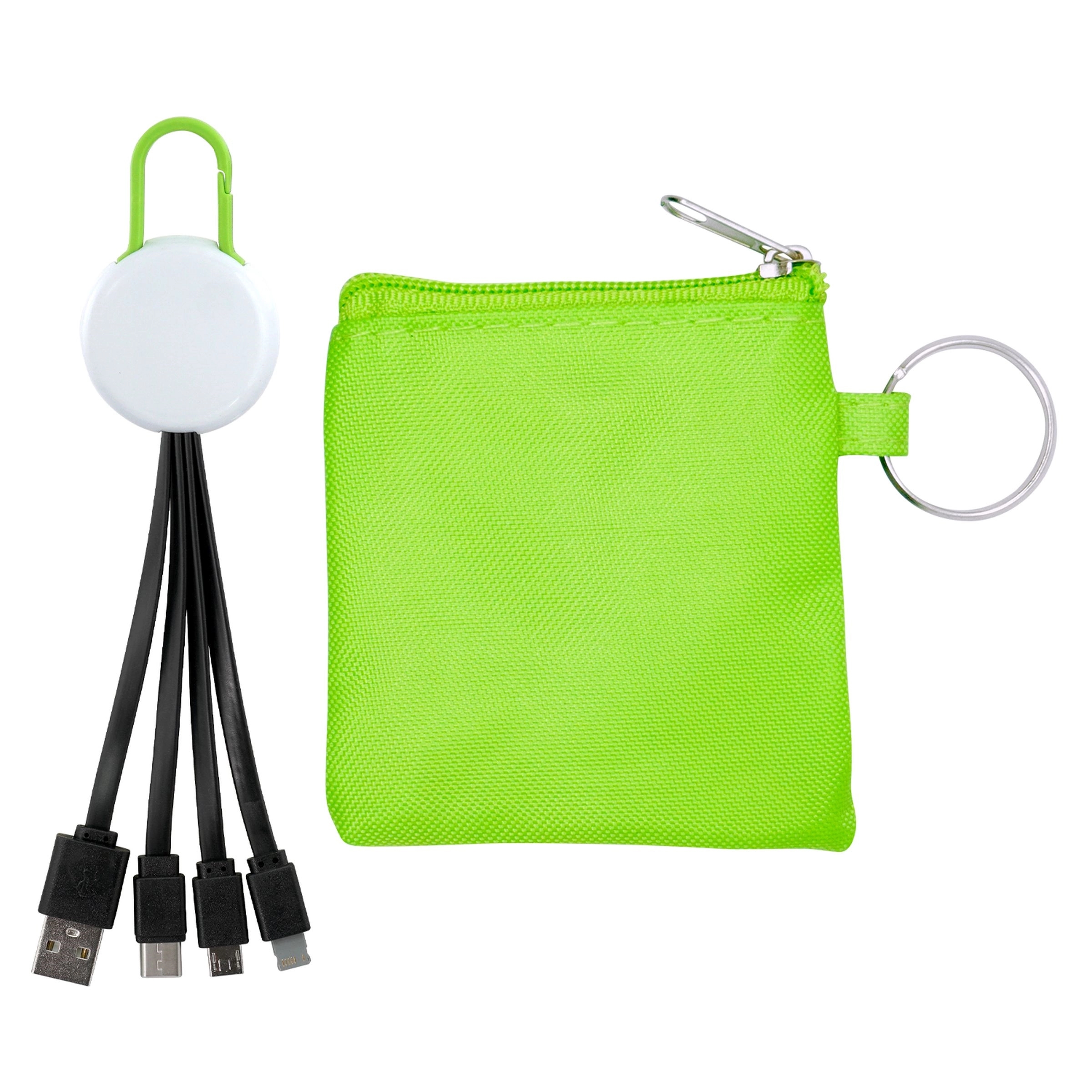 White Colorful Clip Cable Pouch Set 3