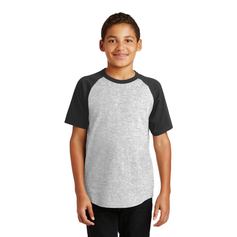 Sport-Tek Youth Short Sleeve Colorblock Raglan Jersey. 17