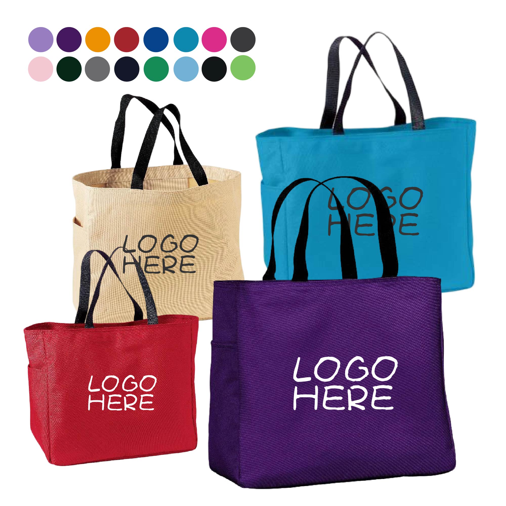 Work Hard Tote Bag with Pocket 1