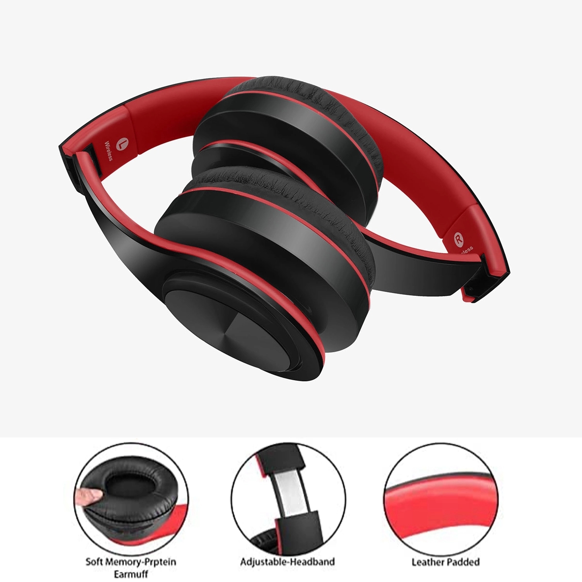 Bluetooth Headphones Over Ear Stereo Wireless Headset 3