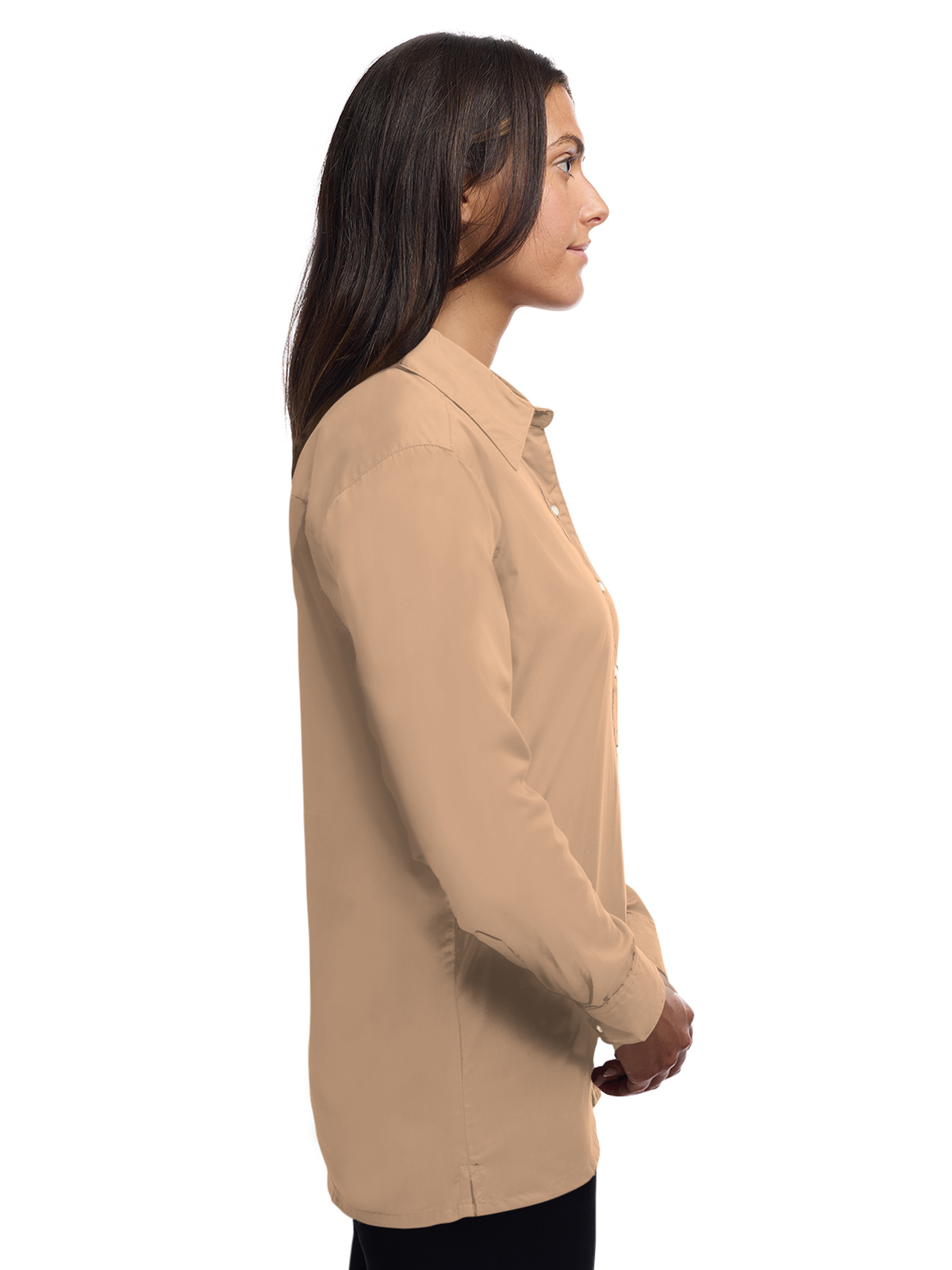 Blue Generation - Women's Pocketless Long Sleeve Superblend Poplin Shirt 59