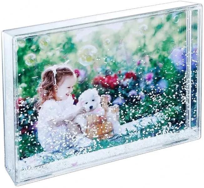 Plastic Snow Globe with Photo Insert 7