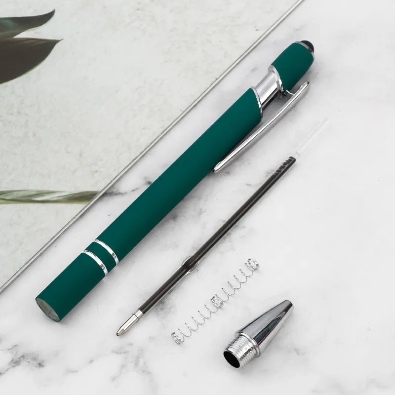 Soft Touch Ballpoint Metal Pen with Stylus Tip 4