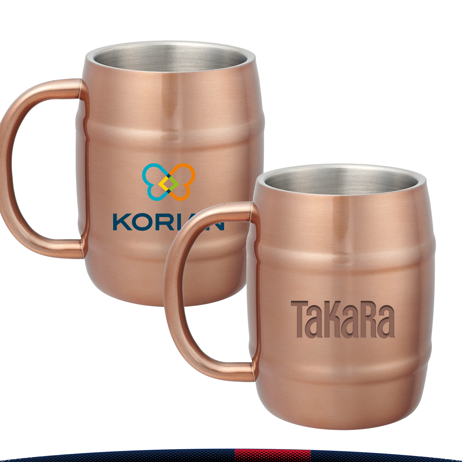 14 oz. Copper Coated Travel Mugs 4