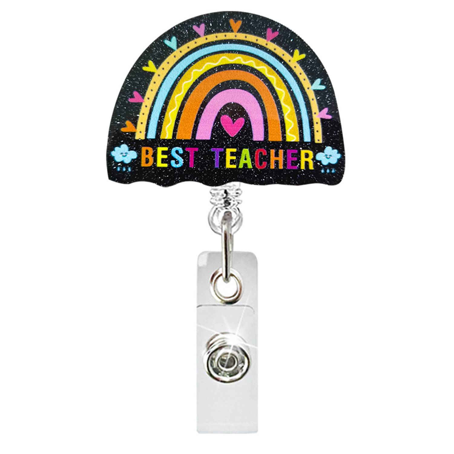 Rainbow Acrylic Retractable Badge Holder 10