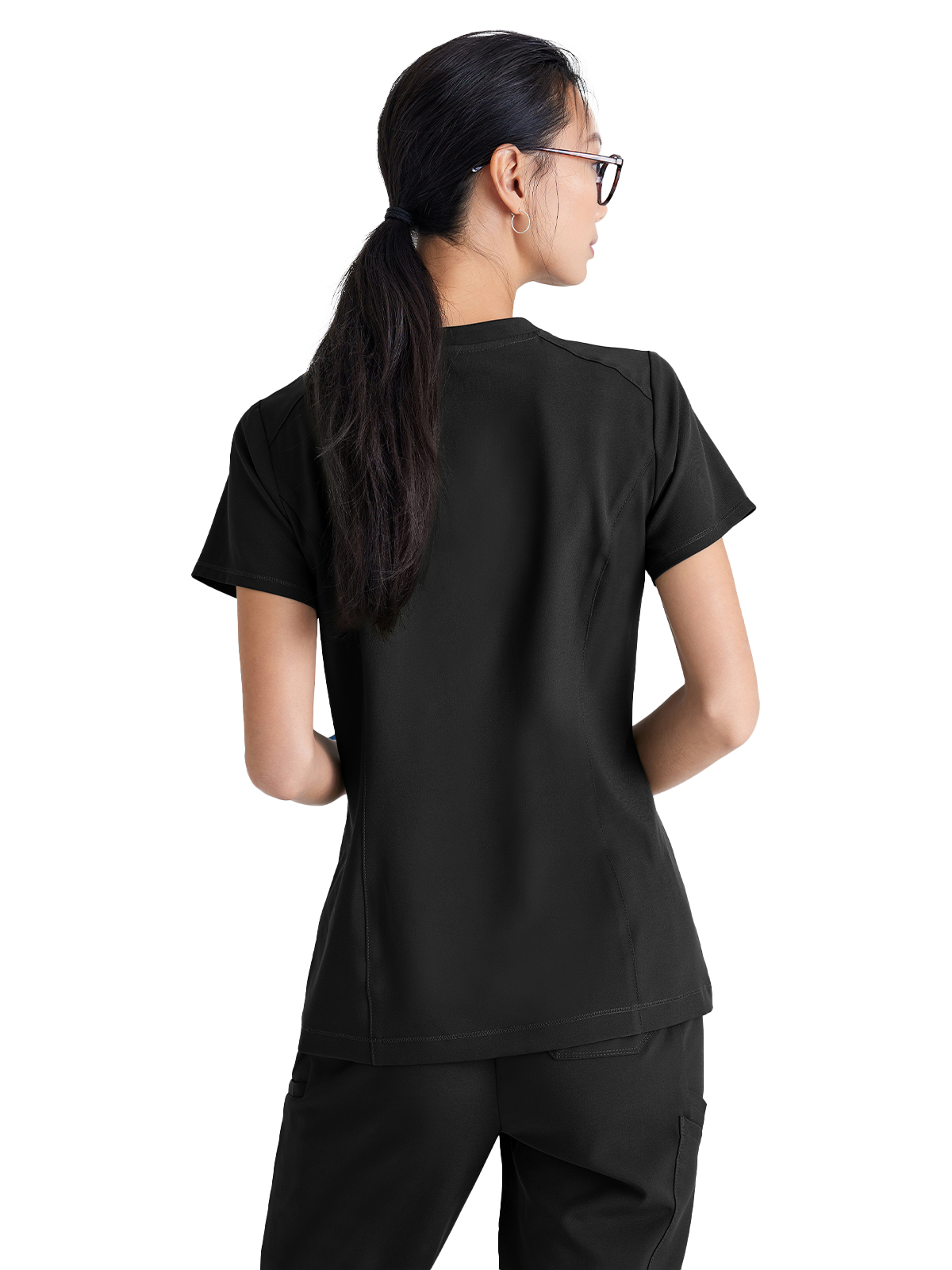 Grey's Anatomy Evolve Stretch - Women's One-Pocket Banded V-Neck Sway Scrub Top 53