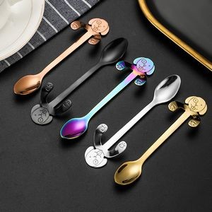 Skull Skeleton Shaped Steel Spoon 20