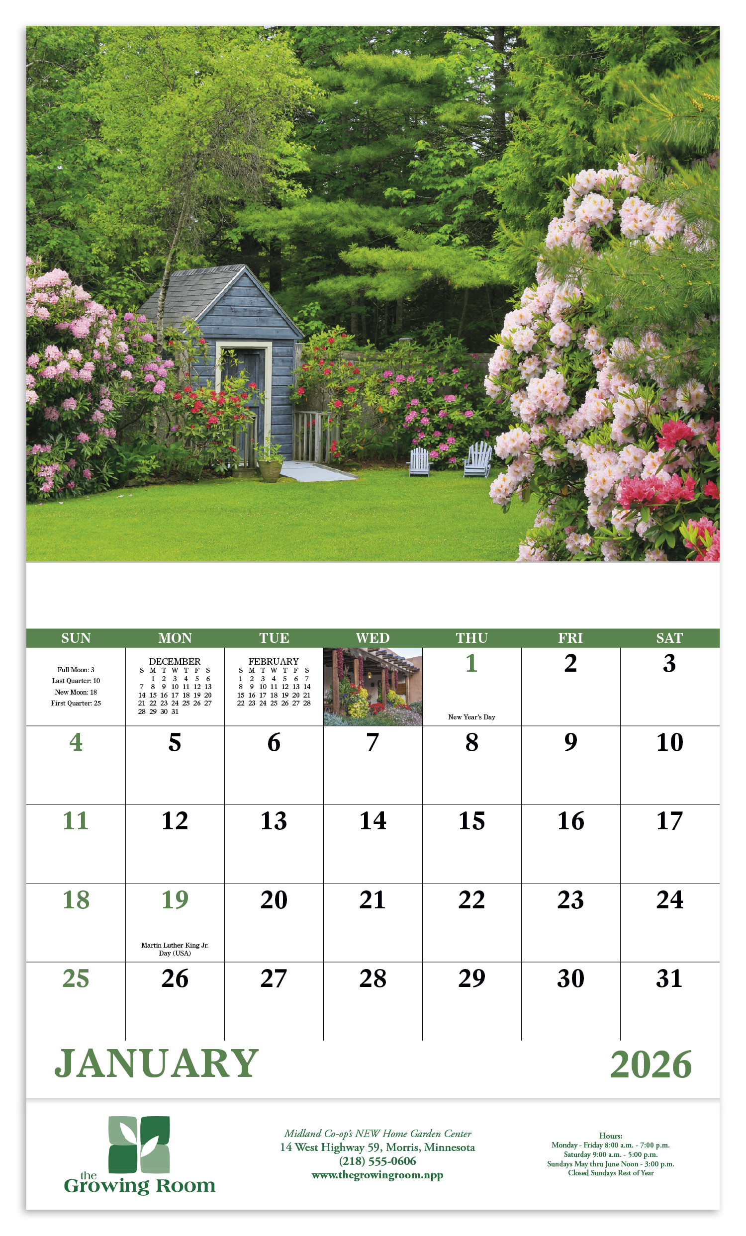 Good Value™ Garden Walk - Stapled Calendar 12
