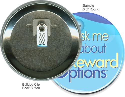 Bulldog Clip 3 1/2 Inch Round Button 1