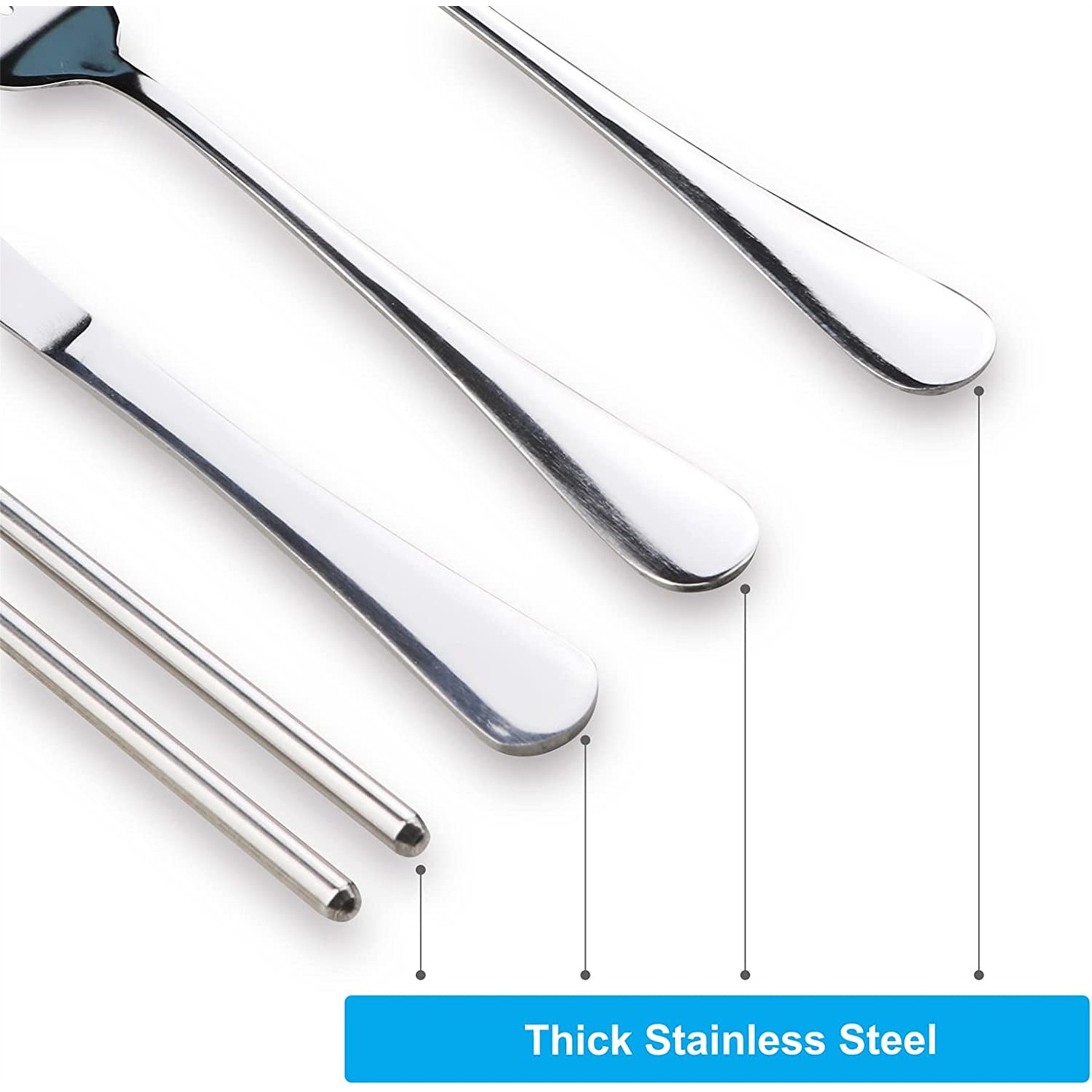 Portable Silverware Set With Case 2