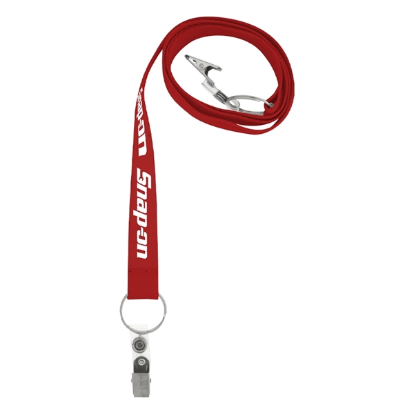 3/4 inch Recycled Econo Dual Attachment Lanyard 4