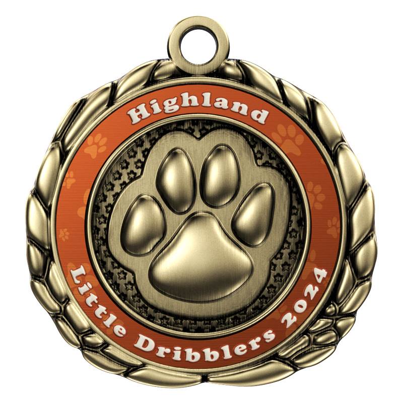 Express Vibraprint™ Paw Quali-Craft Medallion (2-1/2")