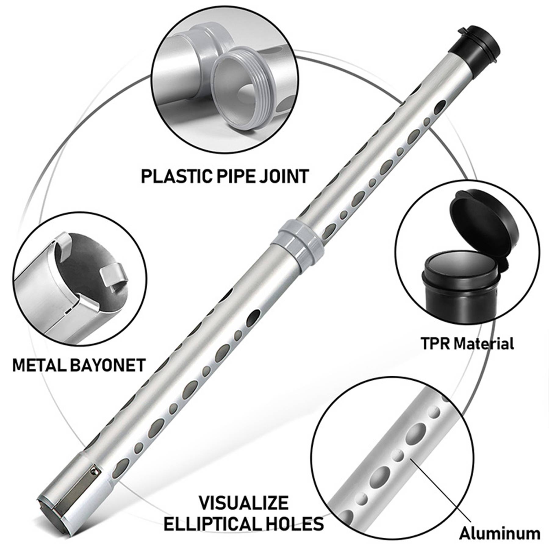 Golf aluminum ball pickup barrel 33.9 Inch 5